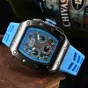 Luxury Watch Six Hand Quartz watch the functions can work Chronograph Full Function Running Second Men's Brand Tonneau Clock Cool Wristwatches Reloj Hombre