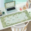 Rests Green Plant Computer Gamer Gaming Table Mat Cartoon Flower Mouse Pad Large XXL 90x40 Keyboard Mousemat Desk Mats For PC Desk Pad