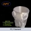 Skanning PC Filament Polykarbonat 1,75 mm 3D -utskrift spol 1 kg spolprov 10 m hög temperaturmotstånd