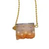 Hangende kettingen 2023 nevklaces voor vrouwen amulet geel kwarts citrine hangers met kristal pendulum femme vintage choker stenen 1 pcc