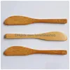 Knives Bamboo Knife Nature Handmade Durable Catering Party Bbq Cam Travel Wedding Birthday Cafe Home Pub Restaurant Supply 20211228 Dhwt9