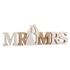 Nyhetsartiklar trä stående bokstäver underteckna fru fru bröllop dekoration ornament gåva för bröllop par årsdagar