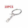 Keychains Lanyards Sier Plated Metal Blank Keyring Keychain Split Ring KeyFob Nyckelhållare Ringar DIY Kedjor CARABINER LOTS 1050st D DHP3Y