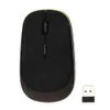 Souris portable mince 2,4 GHz sans fil pour ordinateur portable PC 1600 dpi 10 m mouvement libre pour une utilisation à la maison ou au bureau