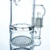 Thick Glass Smoke Gun Bong Side Neck Honeycomb Turbine Perc Drill (GB-252)