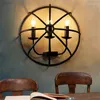 Vägglampa temar amerikansk stil klassisk ledning sconce candle inomhus loft belysning design industriella retro fixturer