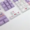 Combos Fat Butyl Cherry Profile PBT PBT Purple White Keycaps Полный набор механическая клавишная клавиш Dyesub 1.75u 2U Клавиша сдвига GH60 GK61 GK64