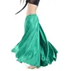Scene Wear 10styles Long Belly Dance Kjol Spanish Dancing Shining Satin Show Costume Sun For Women Accessory