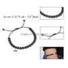 Beaded Strand Selling Creative Love Flat Beads Round Black Gallstone Handwoven Bracelet Personality Adjustable Drop Delivery Jewelry Dhaht