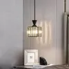 Hanglampen moderne luxe master slaapkamer bed kroonluchter lichten eenvoudige bar veranda verlichtingsruimte eenhangende hangende kristal