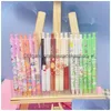 Żelowe długopisy 6pcs/set Kawaii Pen 0,5 Korean Cute Carbon Office School Student Japońskie artykuły papiernicze Materiał Escolar Drop dostarczenie dhvjw