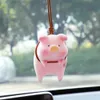 Nouveau mignon cochon voiture accessoire Swing cochon voiture pendentif Auto rétroviseur pendentifs cadeau d'anniversaire Auto Decoraction ornements voiture décor