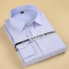 Men's Dress Shirts Large Size Business Casual Long Sleeved Shirt White Blue Black Smart Male Social For Plus 43 44 45 46 47 48