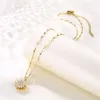Colares de pingentes brilhantes de dupla camada de girassol rotativo colar de corrente de clavícula para mulheres jóias de pescoço de zircão de luxo de luxo
