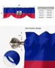 Curtain Haiti National Flag Day Blue Red Window Kitchen Cabinet Coffee Tie-Up Valance Rod Pocket Short