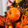 Dekoracyjne kwiaty Dekor Wreńczyk Garland Leaf Front Home sztuczny świąteczny jesienny klon jagód