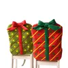Couvertures de chaise Tissus non tissés de haute qualité Couverture arrière de Noël Paquet cadeau mignon de bande dessinée d'arc