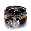 Boncuk Strand Bohemian Eyfel Kule Bileklik Kadınlar İçin Set Wing Charm Colorf Pirinç Boncuklar Zincir Bangle Lady Mücevher Hediye Damlası Dhfl3