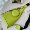 Designerski vintage zielony skórzane torby krzyżowe Kobiety moda luksusowe torebki koła portfel