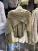 Dames truien Korea vrouwen camis slank fuzzy vintage onregelmatige sjaalsrui kruisontwerp spaghetti strap tanktops winter tweedelige sets