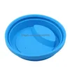 Drinkware Lid Solid Color Sile Cup 9.5Cm Anti Dust Spilling Variety Of Household Coffee Milk Cups Sealing Lids Drop Delivery Home Ga Dhvhw