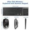 Kombinasyonlar şarj edilebilir kablosuz klavye ve fare Rus İbranice İnce Klavye Sessiz fare, bilgisayar dizüstü bilgisayar için yan düğmeli