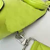 Designer Vintage Green Leather CrossBody Bags Women Fashion Luxurys Handbags Circle Wallet