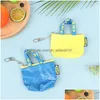 Клайки Lanyards Women Fashion Coin Swork Mini Wallet Money Moad Bouck Держатель карт карт маленький Zip Bag Blue Color Drop Deliv dhfyb