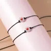 Braccialetti con ciondoli 2 pezzi / set Coppia di carte con perline luminose Abbinamento Regalo di amicizia per amiche Famiglia Donne Ragazze adolescenti