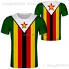 T-shirts pour hommes T-shirts pour hommes Zimbabwe T-shirt Diy Nom personnalisé Numéro Zwe Tshirt Nation Drapeau Zw Country College Yezimbabwe Zimbabwéen Dh5Xc