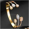 Braccialetto Missvikki Charm Design originale Polsino impilabile per le donne Matrimonio Cubic Zircon Crystal Dubai Sier Bracciale Party Jewelry Drop Dhazk