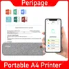 Yazıcılar Peripaj Taşınabilir A4 Yazıcı Doğru Termal Yazıcı Mobil Yazıcı Taşınabilir Fotoğraf Yazıcı Bluetooth 203dpi WTH 1 Rulo Kağıt A40