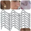 Diğer 100pcs/lot 20g 18g 18g burun deliği piercing Crystal Piercing burun saplama perking nez paslanmaz çelik halkalar nariz mücevher damla teslimat b dhoxj