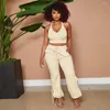Women's Two Piece Pants 2023 INS High-end Young Daily Energy Sexy Mini Tank Top Drawstring Long Nature Slim Women 2 Set