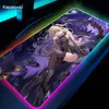 Pads Genshin Impact RGB tapis de souris de jeu grand tapis de souris taille XXL grand tapis de clavier ordinateur tapis de souris tapis de jeu de bureau avec rétro-éclairé