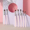 Makeup Brushes 7st Set Women Beauty Cosmetics Tool Blush Eye Shadow Blending Kort Shader för Kit Maquiagem