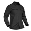 Camisas de vestido masculinas camisa tática de manga longa proteção de pele de combate militar tops city caminhando camping ao ar livre de camping