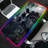 Rests RGB Crysis 3 Mouse Pad Gamer Computer MousePad RGB Backlit Gaming Accessories Large MousePad XXL voor bureau toetsenbord LED muizenmat