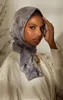 Vêtements ethniques cravate Die mousseline de soie Hijab écharpe couvre-chef femmes musulmanes voile Gorgette dames mode foulard coloré châles islamique