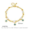 Lien Bracelets En Acier Inoxydable 316L Néo-Gothique Oeil Rond Perlé Bracelet Pour Femmes Fille Drop Glaze Non-Fading Party Poignet Bijoux En Gros