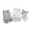 Clothing Sets 2023 Summer Baby Girls Clothes Boy Set O-Neck Sleeveless Pullover Short Pants Toddler Pajamas