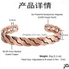 Chain Link Bracelets Woven Copper Magnetic Bracelet Men Arthritis Adjustable Magnets Women Cute Cuff Therapy Health Energy Bangles E Dhoz4