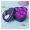 Parti Favor Romantik Sabun Çiçek Hediye Kutusu 9 Güller Çiçekler Kokulu Banyo Vücudu Köpük Yapay Sevgililer Günü Hediyeleri Dam Döküm Dhufv