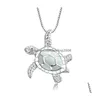 Hanger kettingen opaal schildpad ketting sier keten sieraden voor vrouw cadeau mode schattige drop levering hangers dhcgm