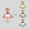 Ceiling Lights Modern Led Iron Wood Triangle Square Lamp Home Decor Lighting Fixtures Living Room Bedroom Bathroom