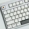 Kombos Anahtar Kapakları XDA Profili PBT KEYCAP 127 Tuşlar/Apple Mac için Set ISO DIY Mekanik Klavye Modu için Minimalist Beyaz Keykap
