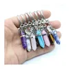 Ключевые кольца натуральные каменные цепочки Keyring Fashion Holder Boho Jewelry Car Care Chchain 8 Clorse Colors для мужчин Женщины бросают доставку DH42N