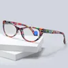 Óculos de sol Impressão vintage Reading Glasses Women Presbyopia Hiperopia Optical Olhe O olho desgaste 1.0 1,5 2,0 2,5 3,0 3,5 4.0