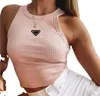 Yeni Yaz Beyaz Kadınlar En İyi Tişört Kısa Üstü Seksi Seksi Omuz Siyah Tank Üstü Top Sıradan Kolsuz Kapalı Arka Üst Lüks Tasarımcı Katı Tank Top