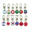 Keychains Lanyards Football Flag Keychain Pendant Souvenir Key Chain Fashion Jewelry Accessories Drop Delivery Dhmg5